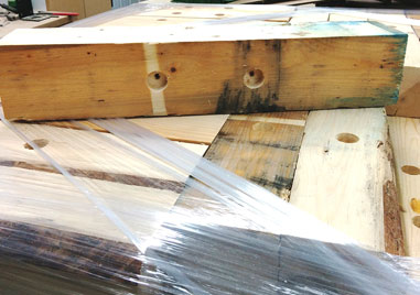 Wood blocks for spools